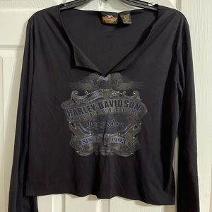 Ladies Black Harley Davidson Long Sleeve